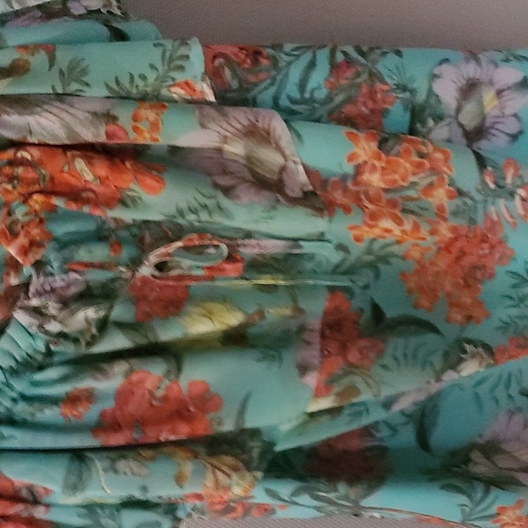 Womens Decree Peasant Style Sleeveless Top. Teal/Multi. Sz M. New W/O Tag. - Picture 7 of 8